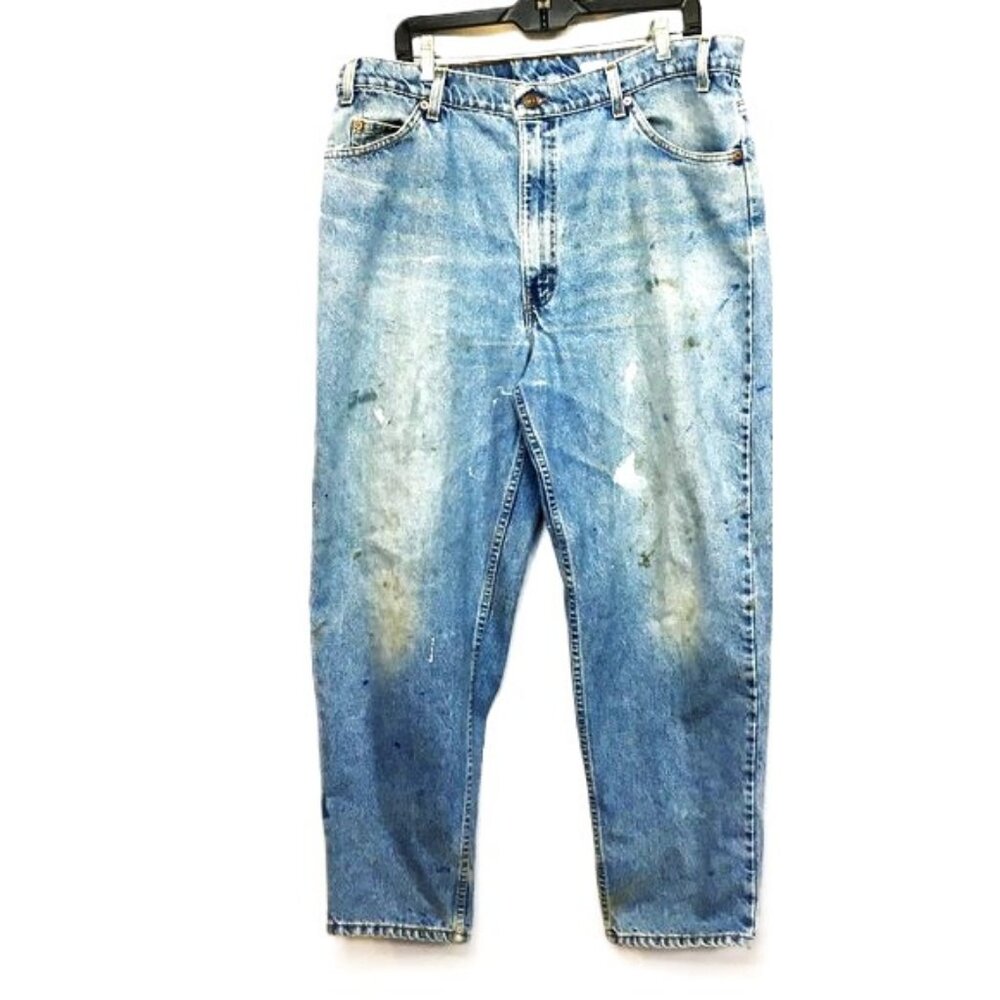 Levi's 560 Orange TabThrashed Distressed Work Jeans W40 VTG 90’s